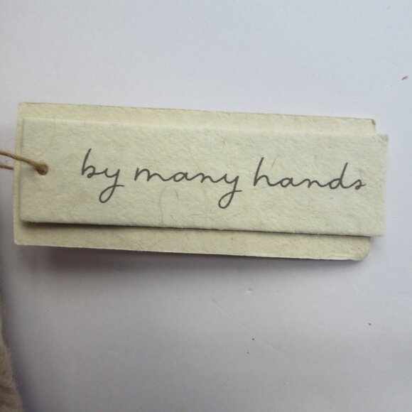 By Many Hands Brecken Beanie Fleece Lined Nepal Wool Hat w/ Pom Pom Tan NWT - Picture 10 of 13